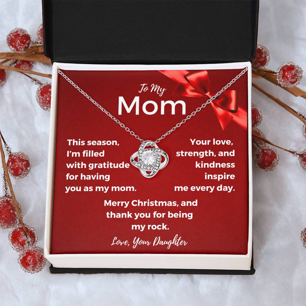 CHRISTMAS SPECIAL - To My Mom -  Love Knot Necklace