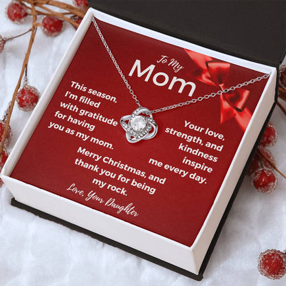 CHRISTMAS SPECIAL - To My Mom -  Love Knot Necklace