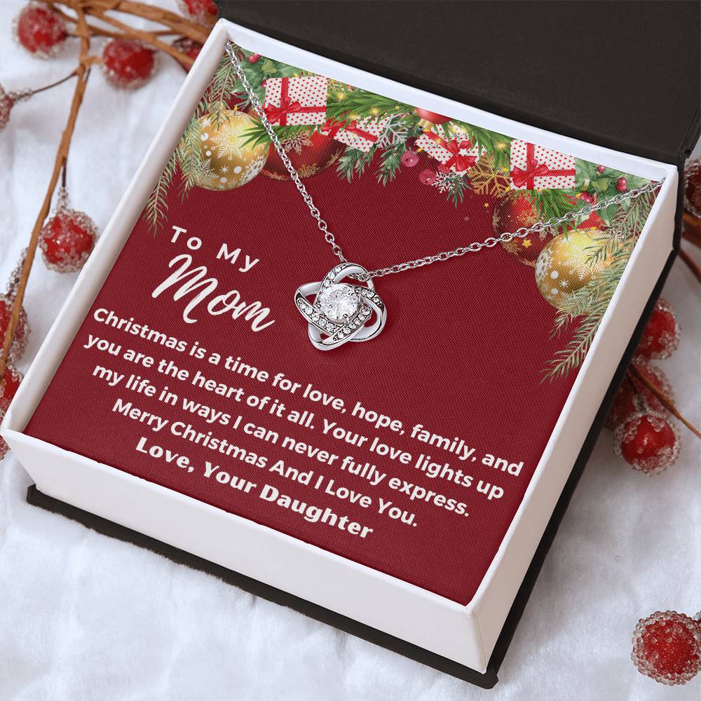 CHRISTMAS SPECIAL - To My Mom -  Love Knot Necklace