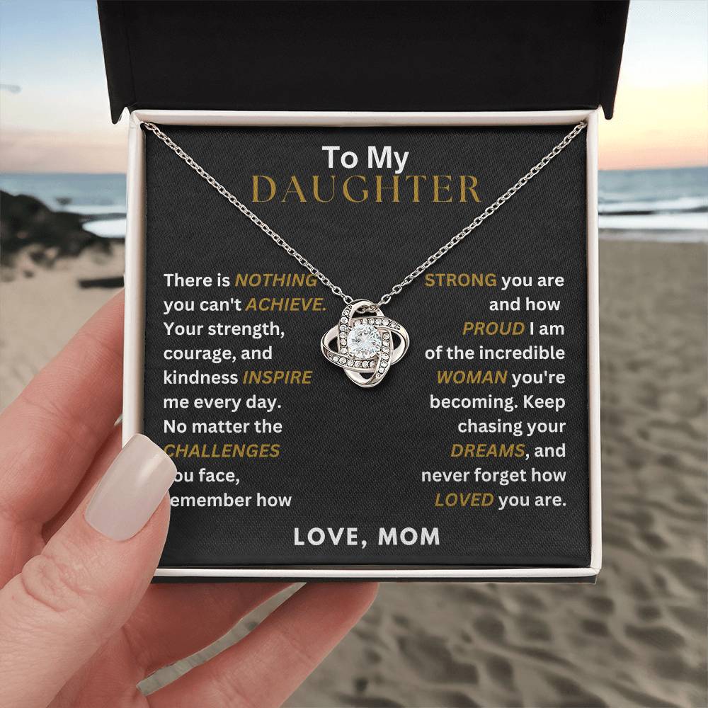 To My Daughter - Inspire - Love Knot Necklace