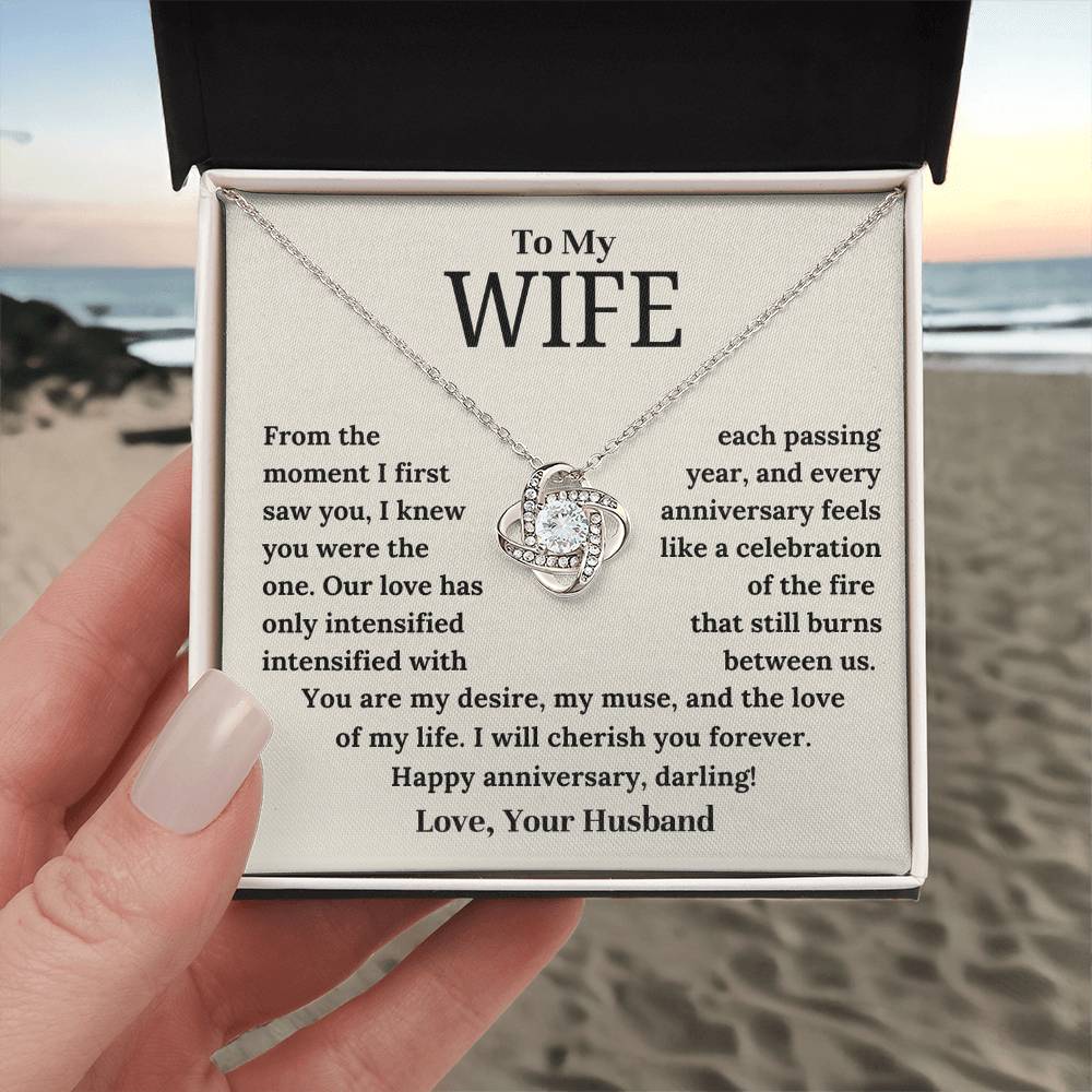 To My Wife - The One - Love Knot Necklace