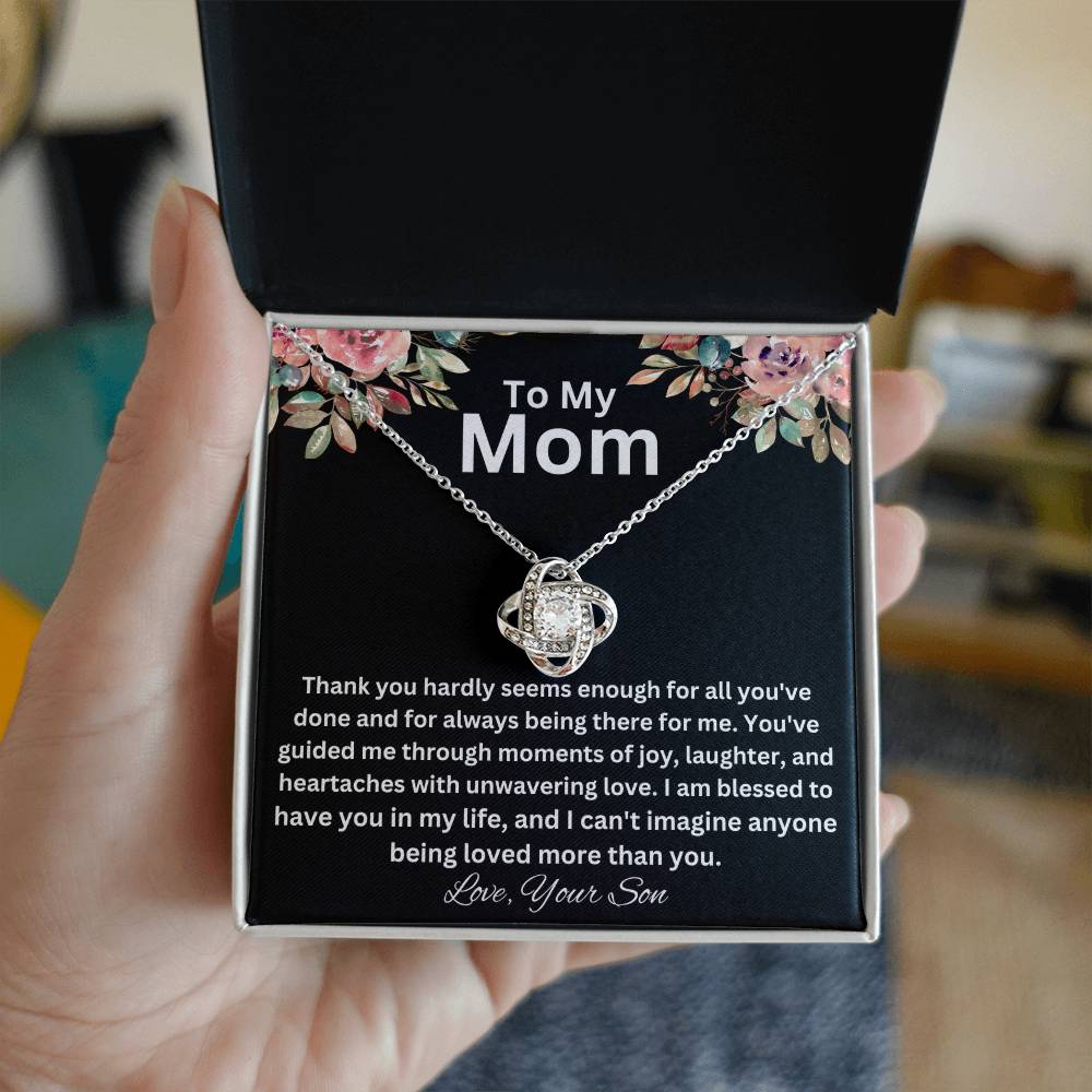 To My Mom - Unwavering Love - Love Knot Necklace