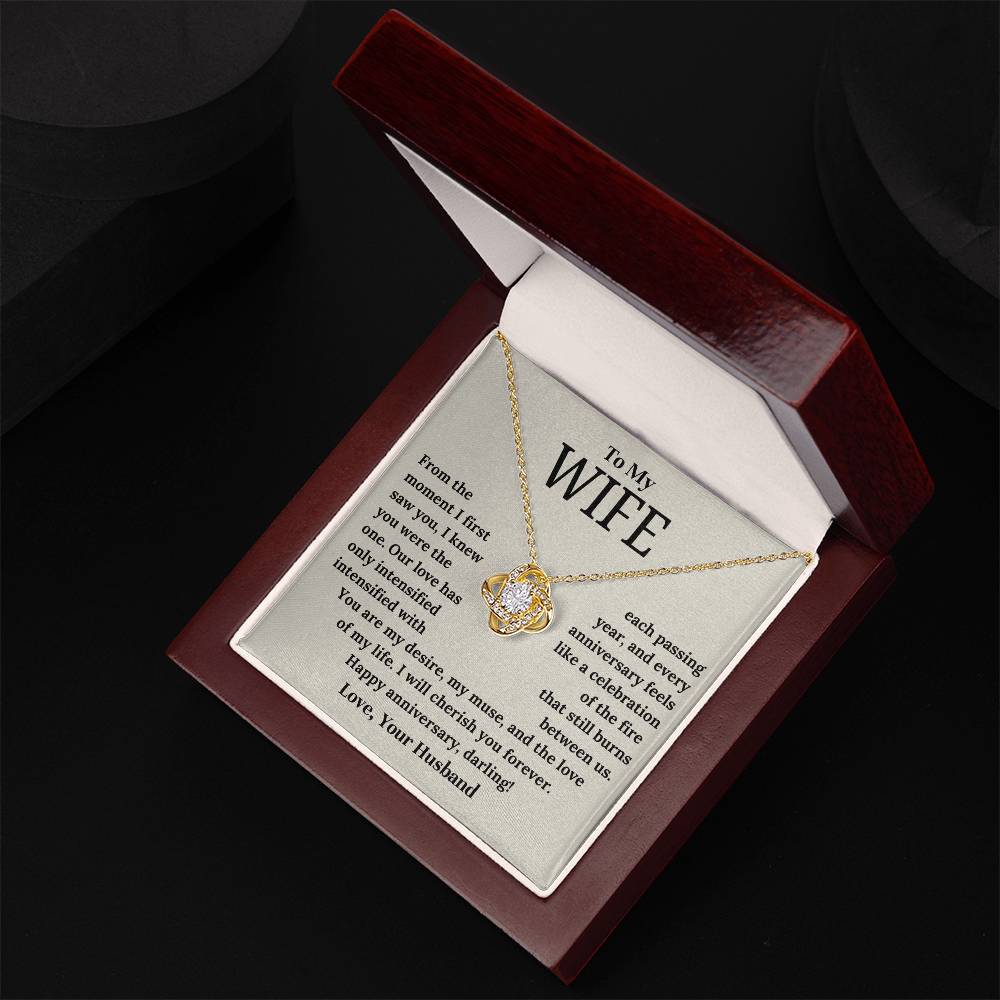 To My Wife - The One - Love Knot Necklace