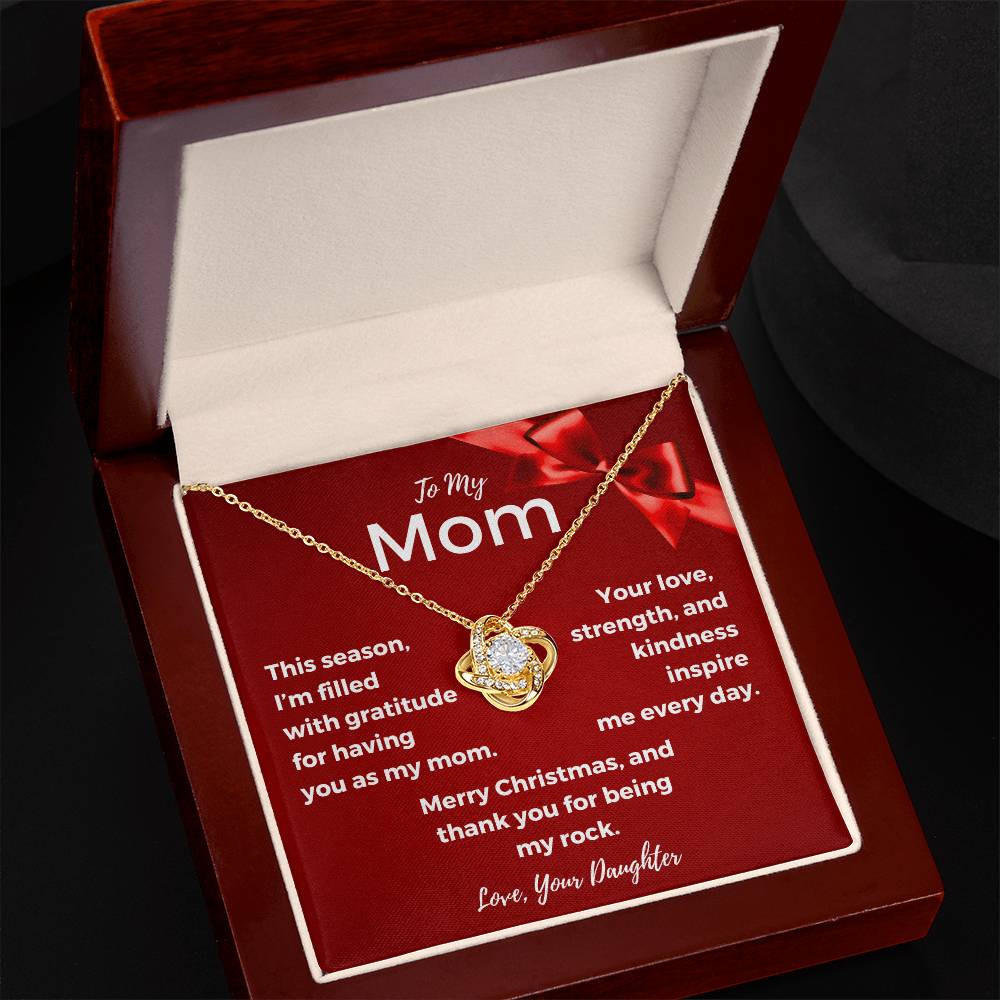 CHRISTMAS SPECIAL - To My Mom -  Love Knot Necklace