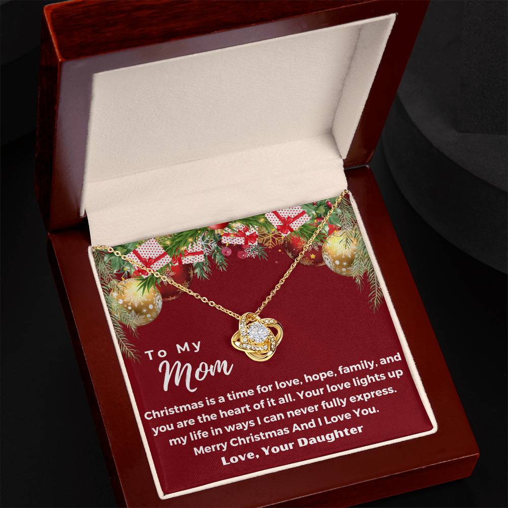 CHRISTMAS SPECIAL - To My Mom -  Love Knot Necklace