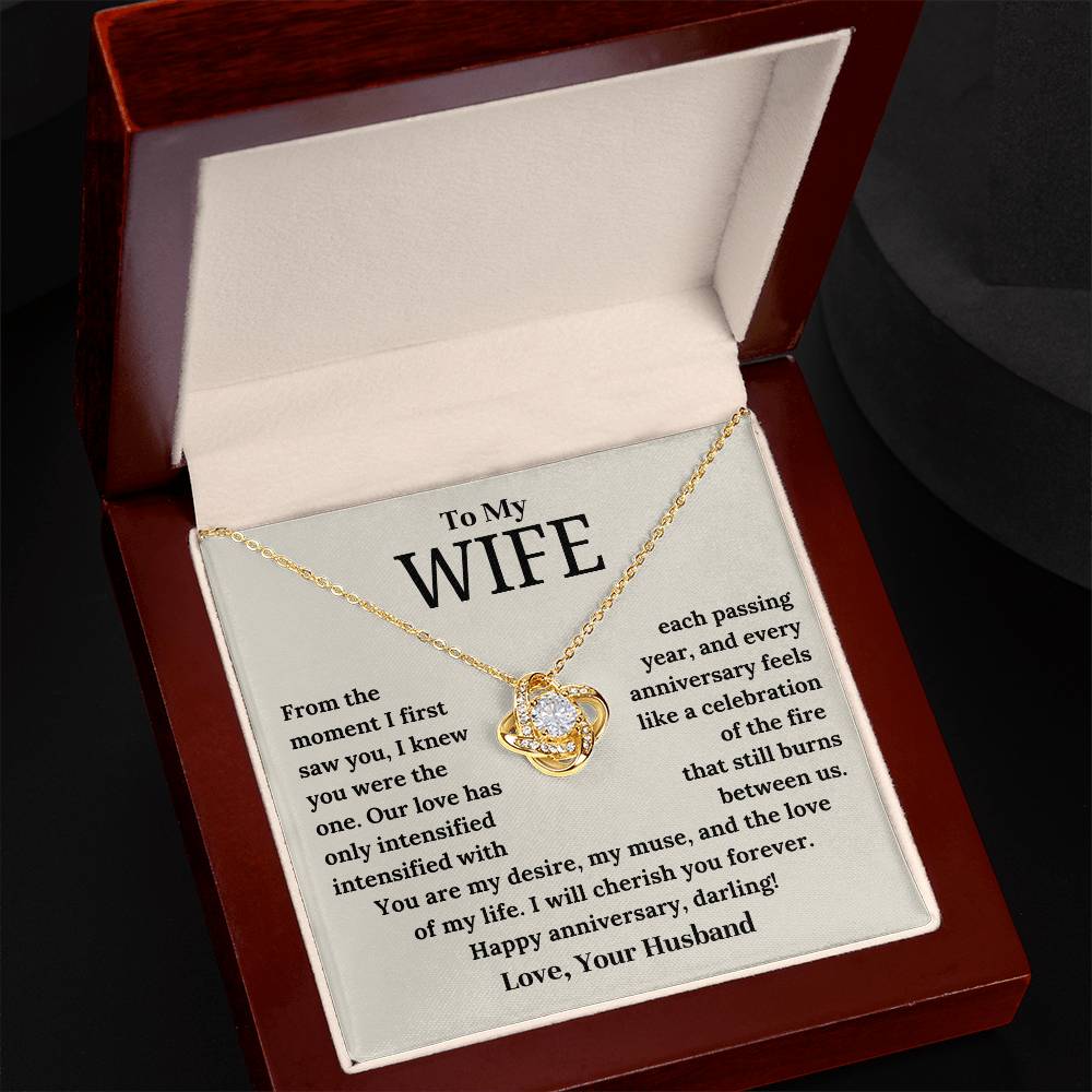 To My Wife - The One - Love Knot Necklace