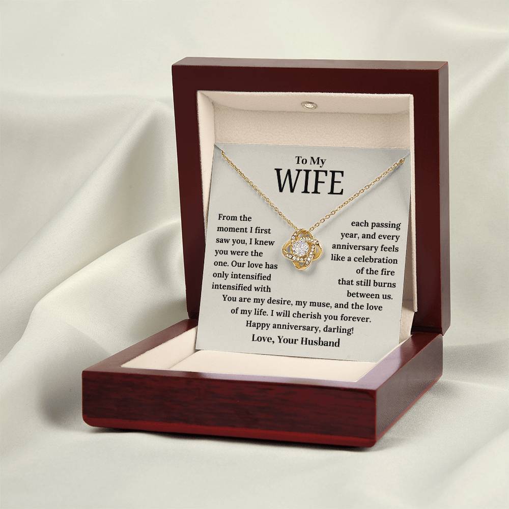 To My Wife - The One - Love Knot Necklace