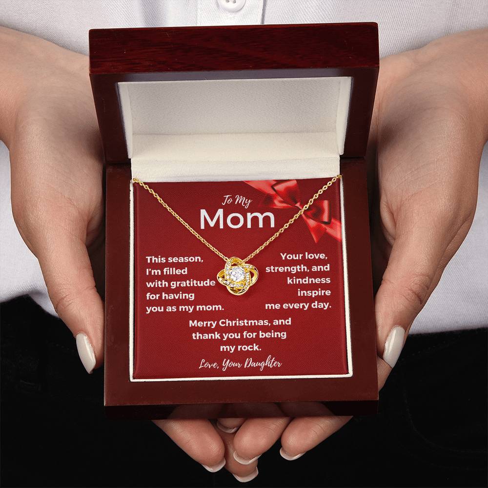 CHRISTMAS SPECIAL - To My Mom -  Love Knot Necklace