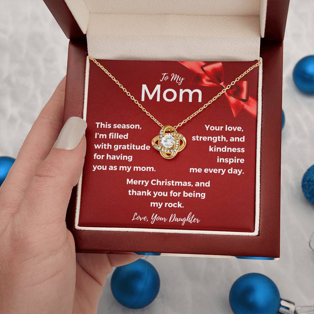 CHRISTMAS SPECIAL - To My Mom -  Love Knot Necklace