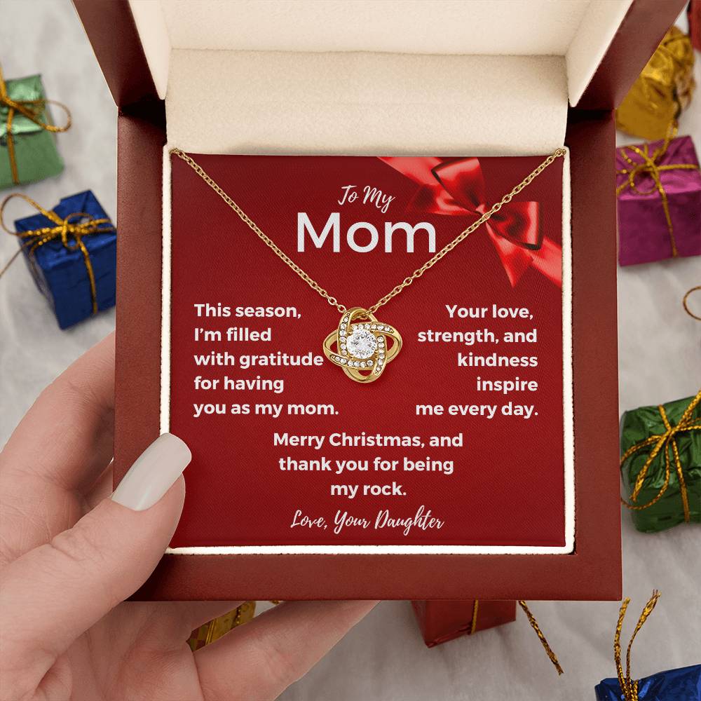 CHRISTMAS SPECIAL - To My Mom -  Love Knot Necklace