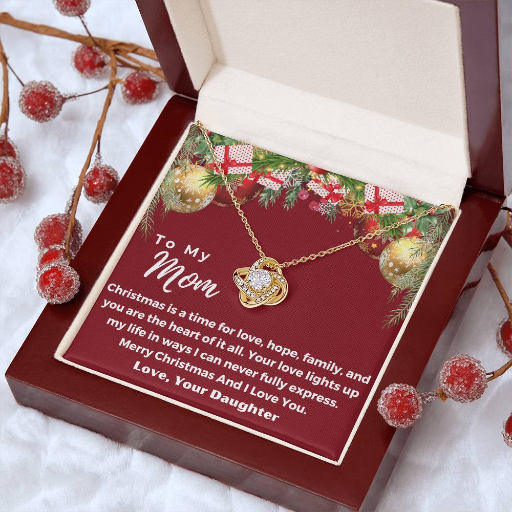 CHRISTMAS SPECIAL - To My Mom -  Love Knot Necklace