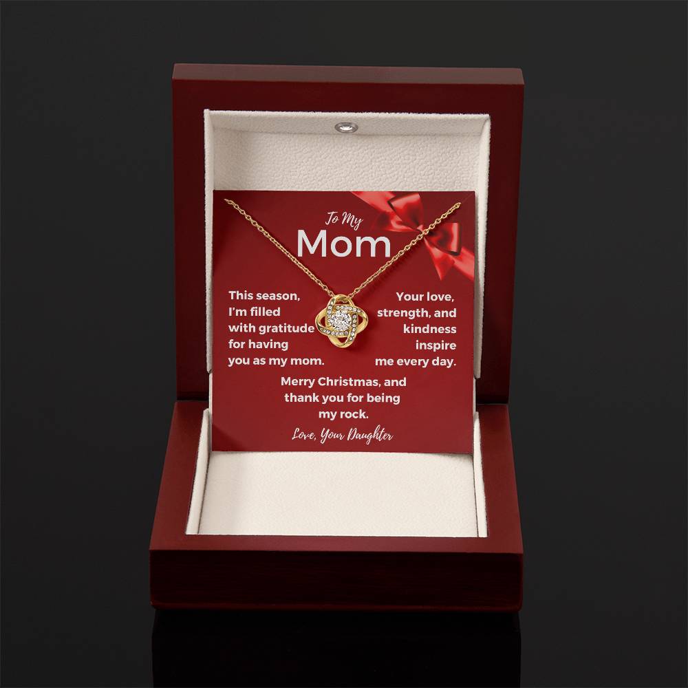 CHRISTMAS SPECIAL - To My Mom -  Love Knot Necklace