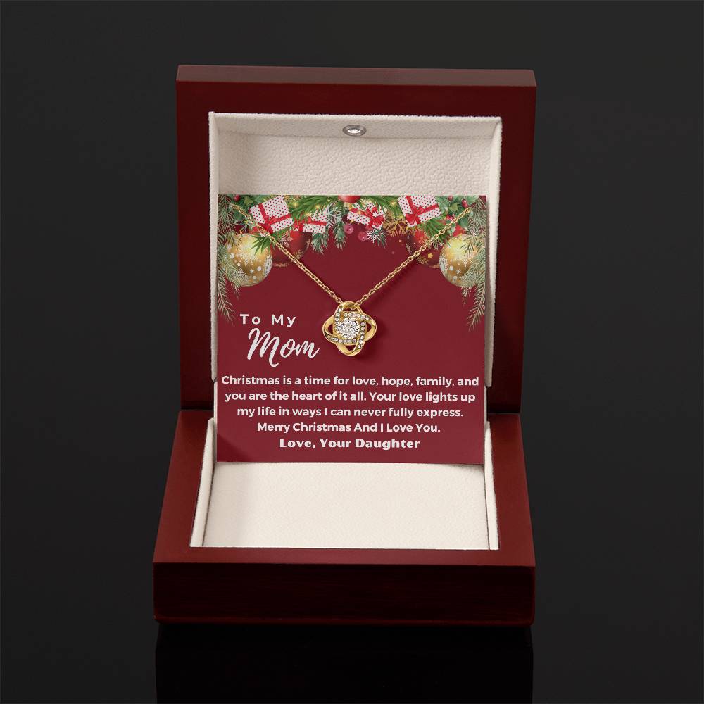 CHRISTMAS SPECIAL - To My Mom -  Love Knot Necklace