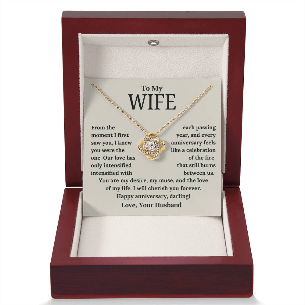 To My Wife - The One - Love Knot Necklace