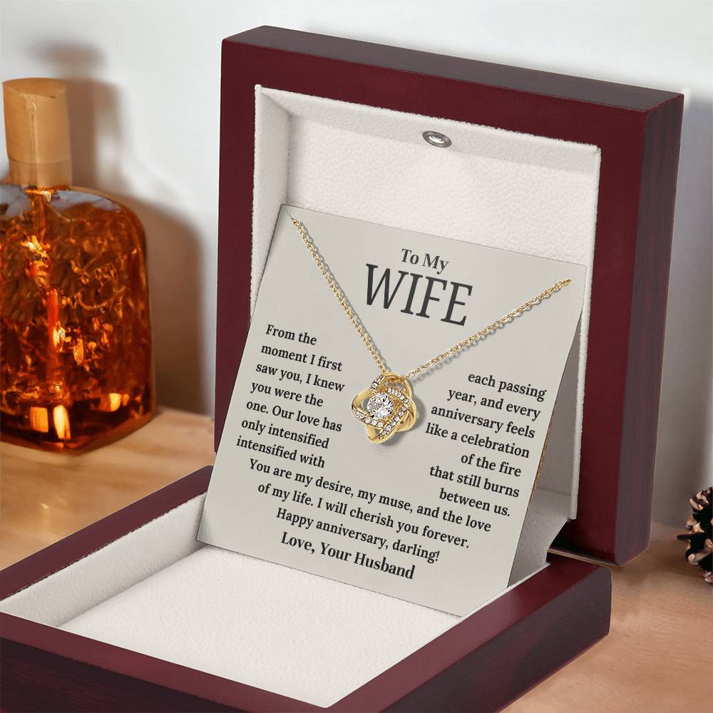 To My Wife - The One - Love Knot Necklace