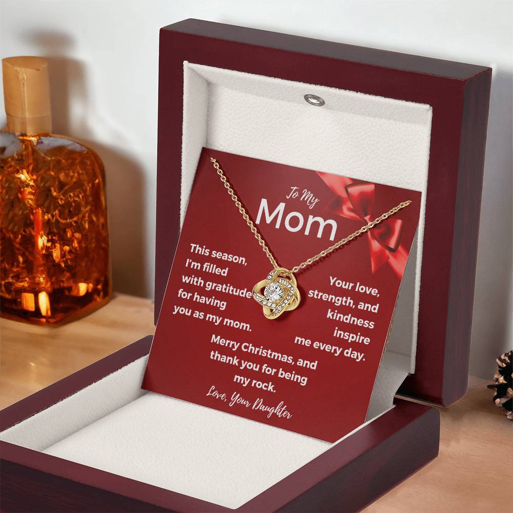 CHRISTMAS SPECIAL - To My Mom -  Love Knot Necklace