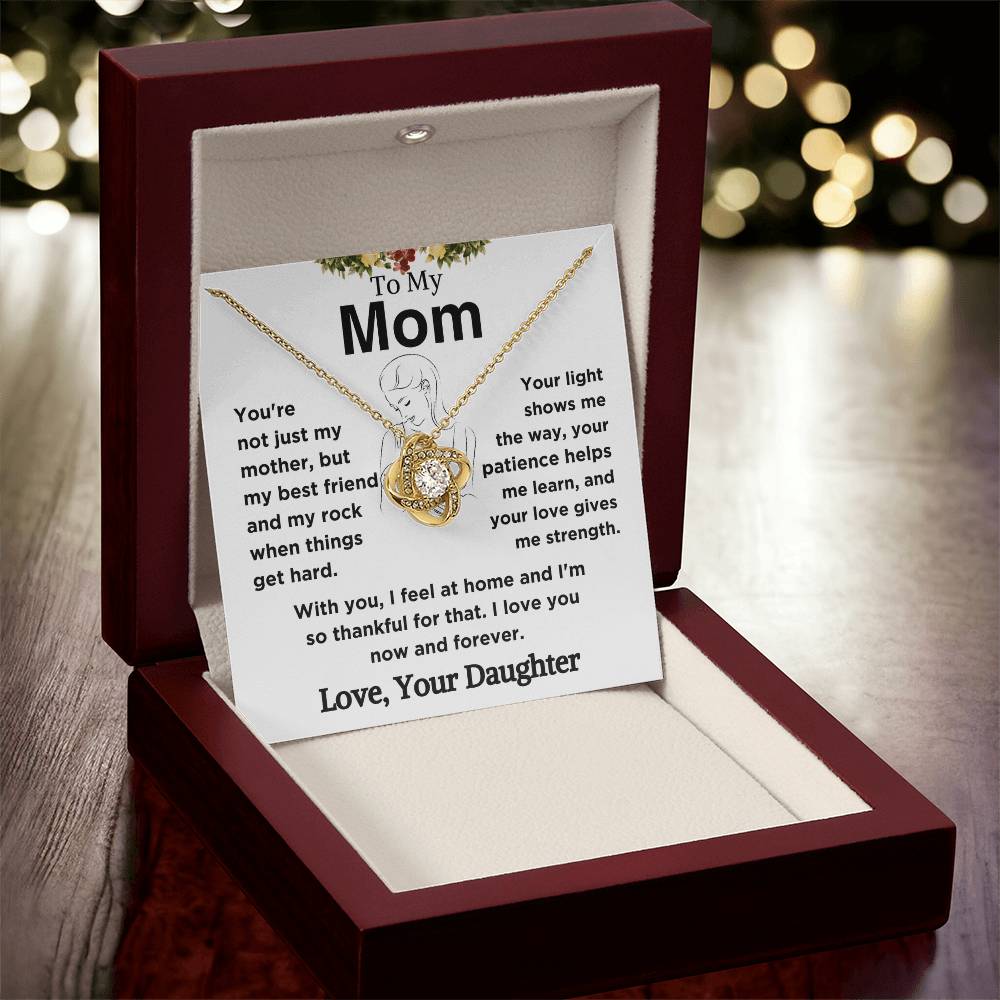 To My Mom - My Best Friend - Love Knot Necklace