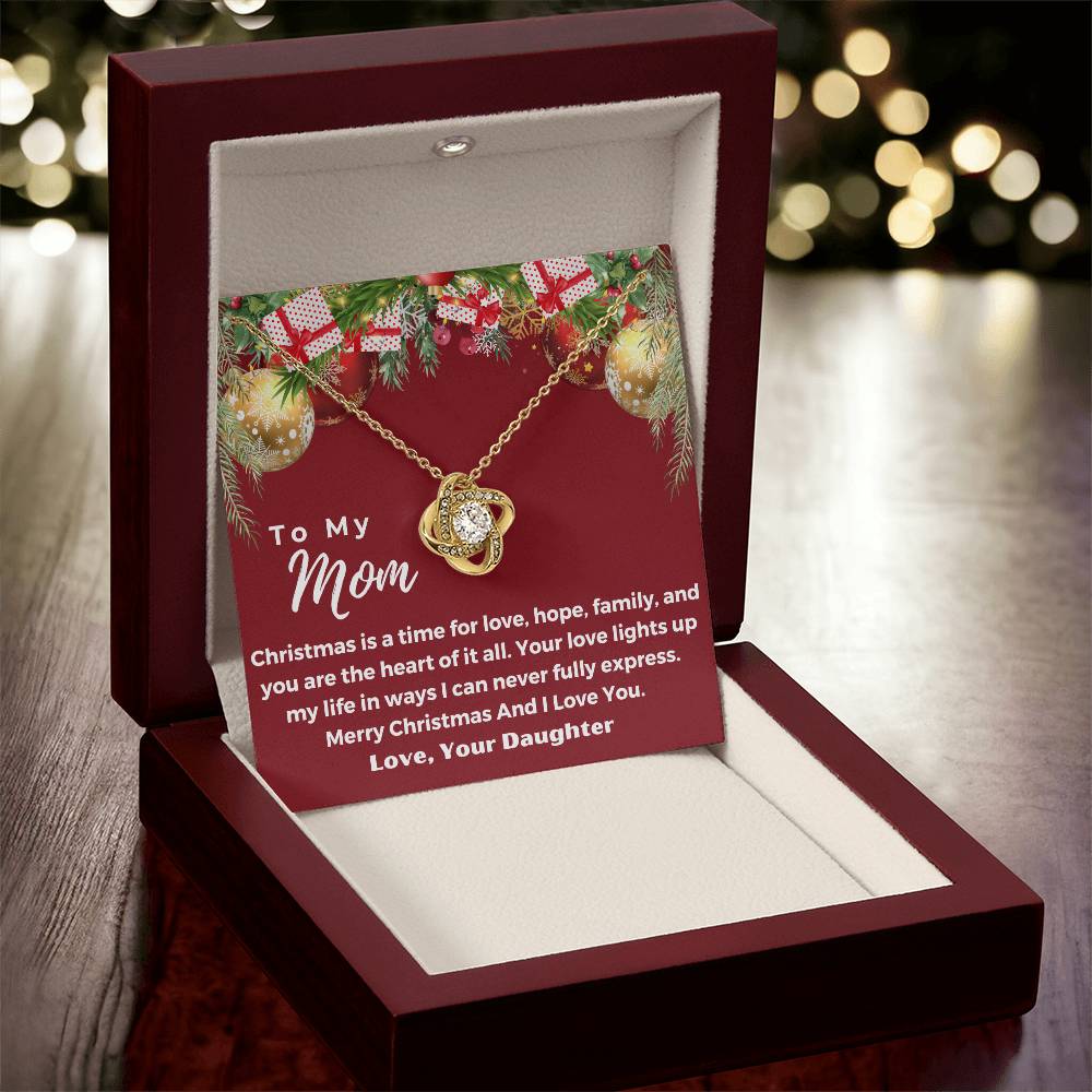 CHRISTMAS SPECIAL - To My Mom -  Love Knot Necklace