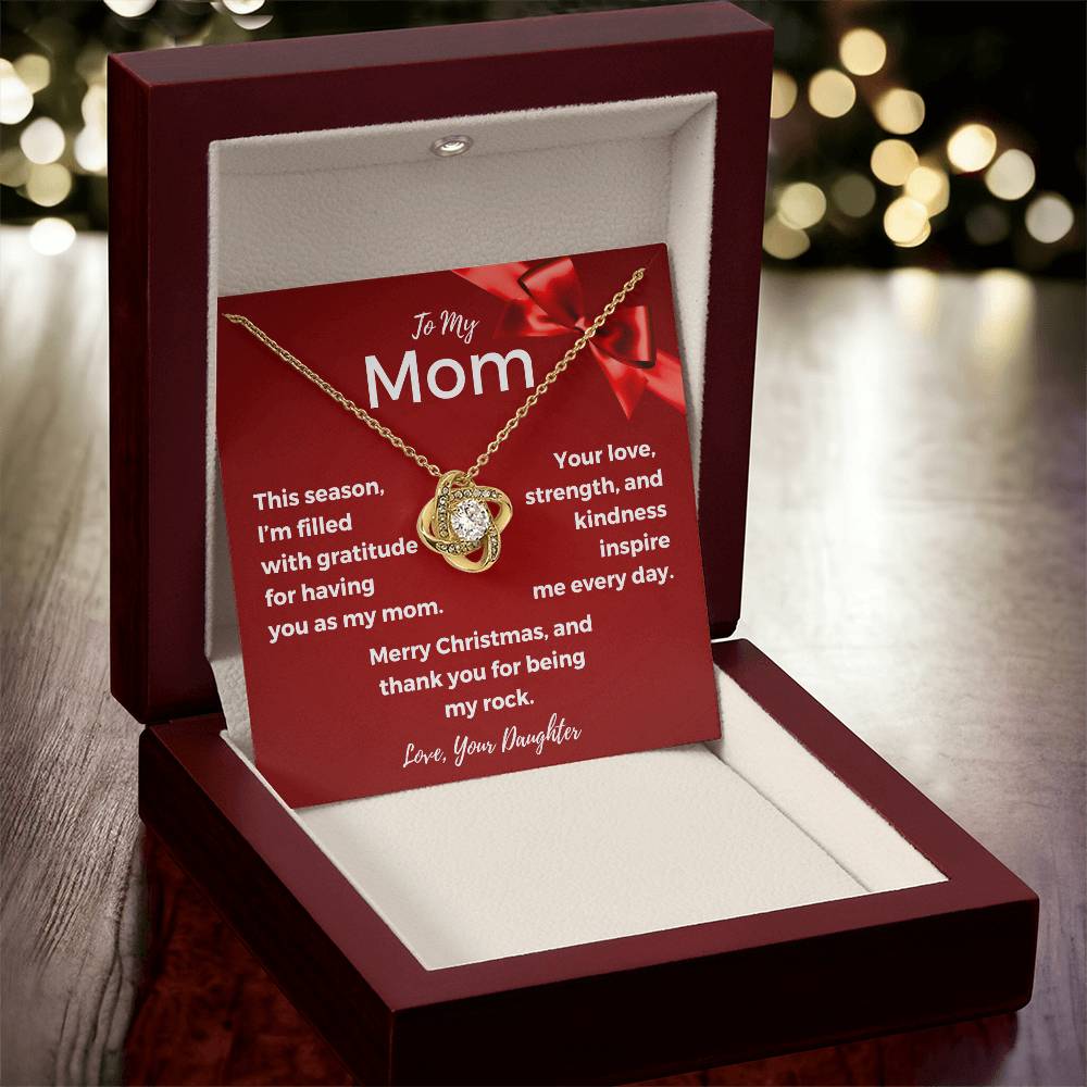 CHRISTMAS SPECIAL - To My Mom -  Love Knot Necklace