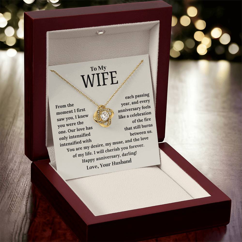 To My Wife - The One - Love Knot Necklace