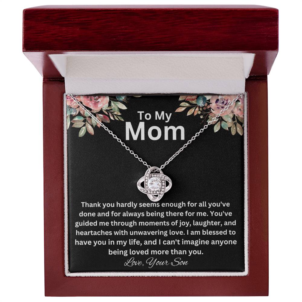 To My Mom - Unwavering Love - Love Knot Necklace