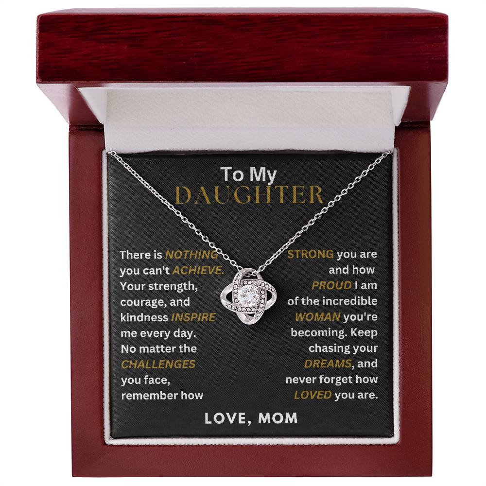 To My Daughter - Inspire - Love Knot Necklace