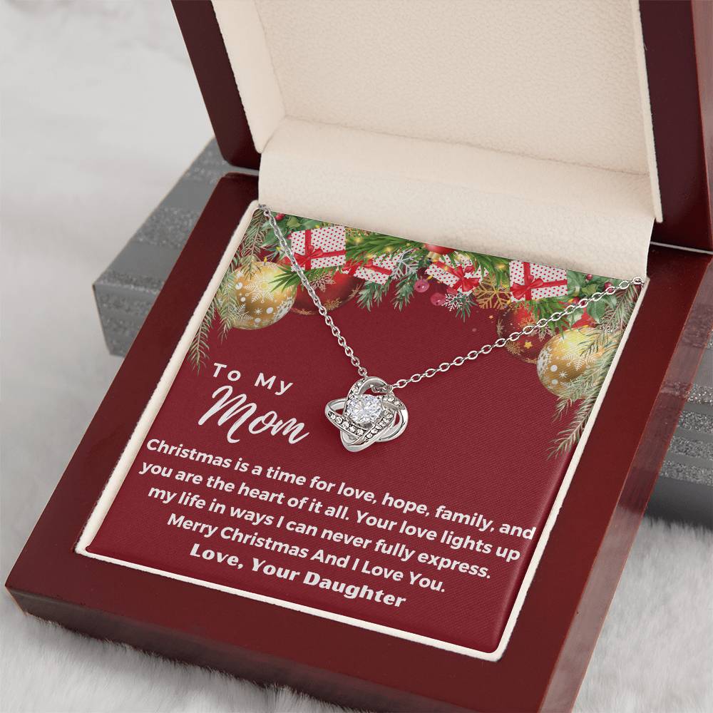 CHRISTMAS SPECIAL - To My Mom -  Love Knot Necklace