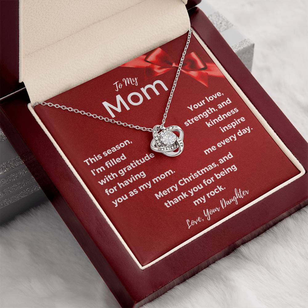 CHRISTMAS SPECIAL - To My Mom -  Love Knot Necklace