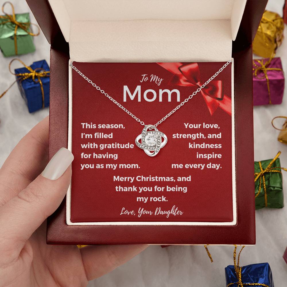 CHRISTMAS SPECIAL - To My Mom -  Love Knot Necklace