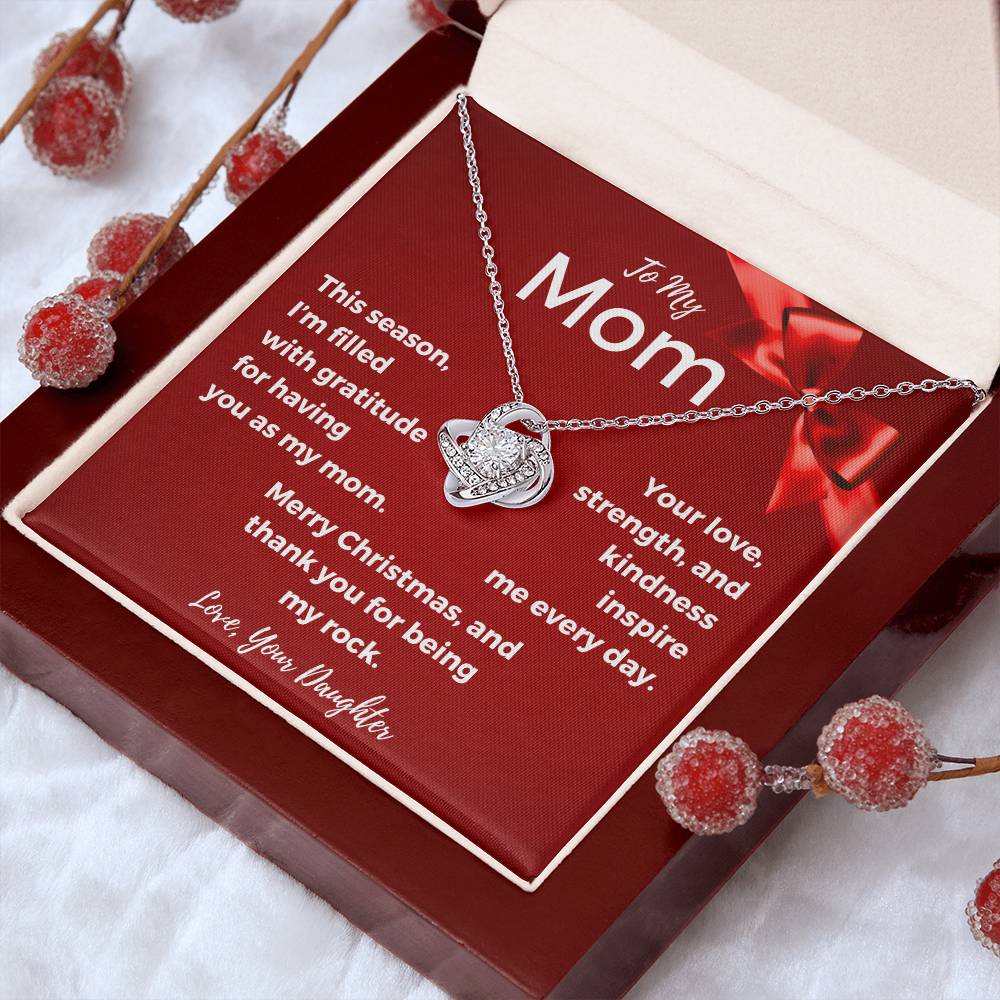 CHRISTMAS SPECIAL - To My Mom -  Love Knot Necklace