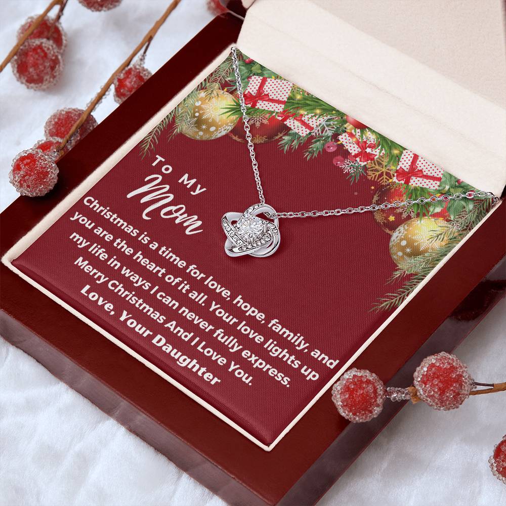 CHRISTMAS SPECIAL - To My Mom -  Love Knot Necklace