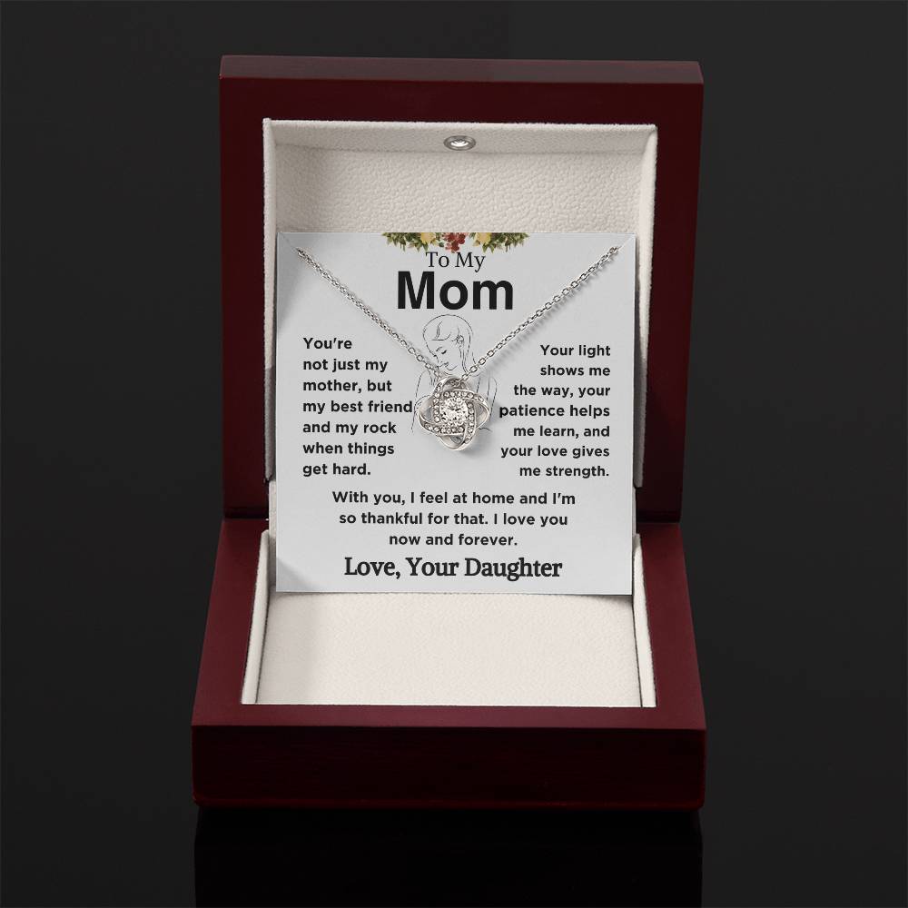 To My Mom - My Best Friend - Love Knot Necklace