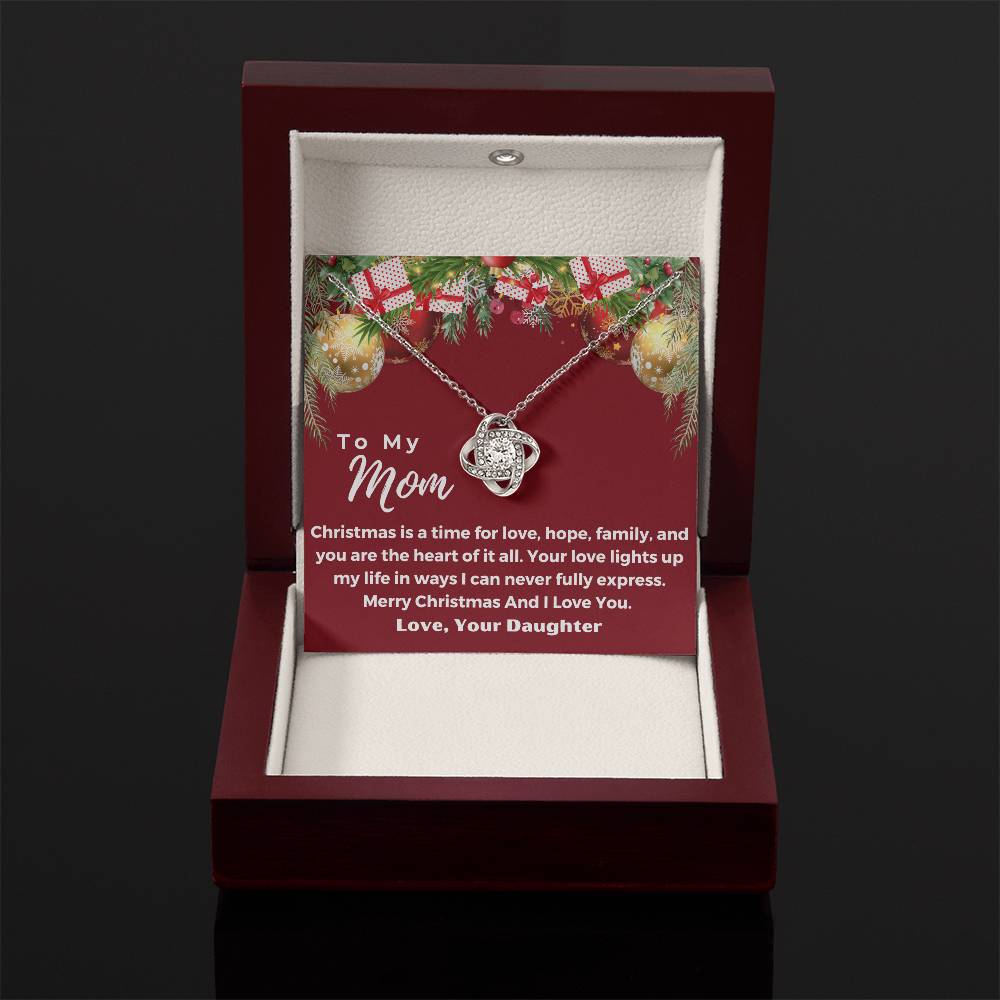 CHRISTMAS SPECIAL - To My Mom -  Love Knot Necklace