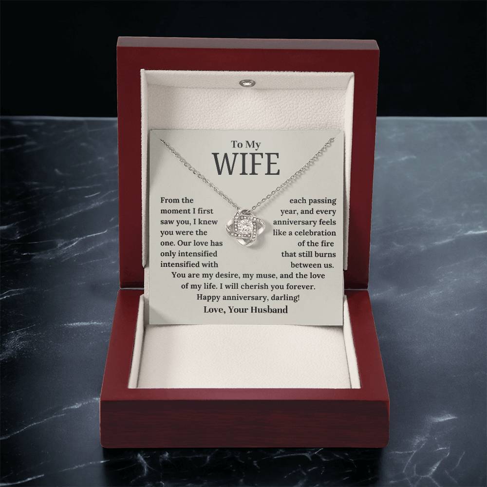 To My Wife - The One - Love Knot Necklace