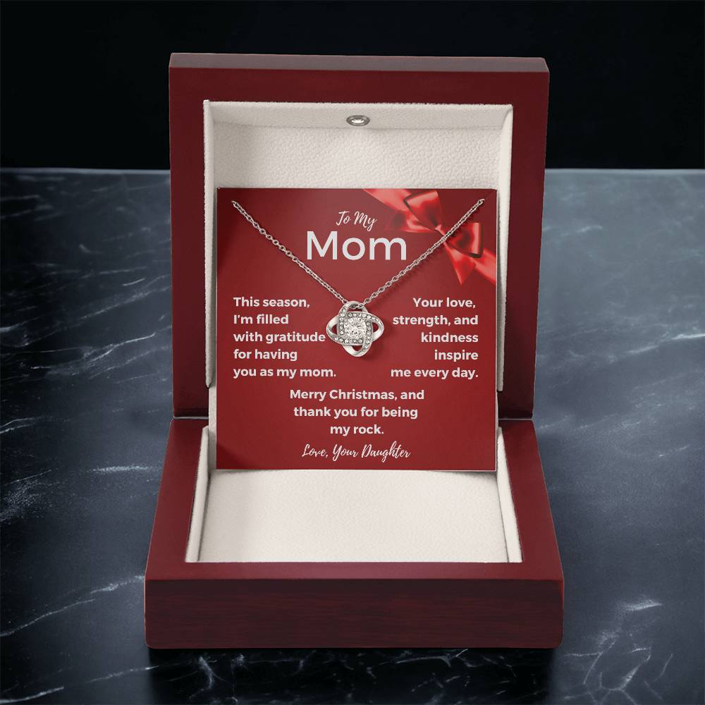 CHRISTMAS SPECIAL - To My Mom -  Love Knot Necklace