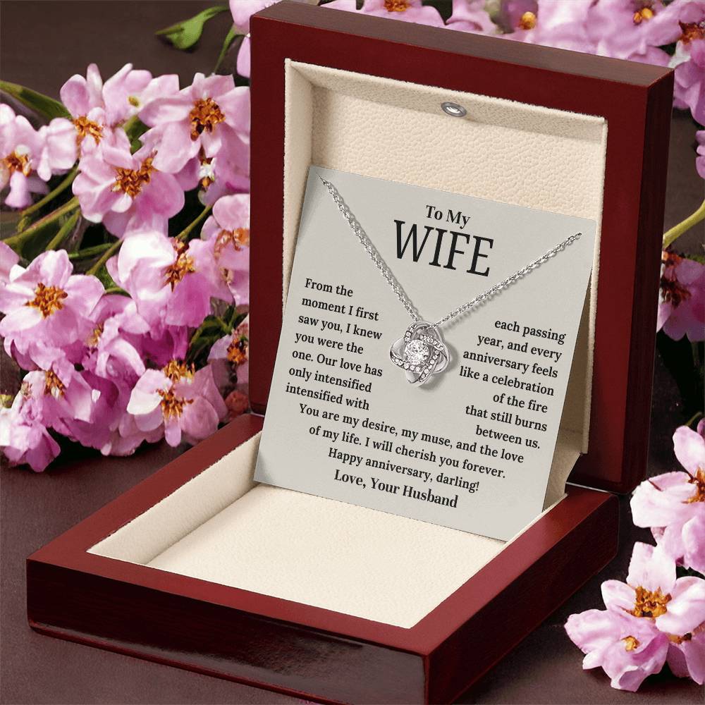 To My Wife - The One - Love Knot Necklace