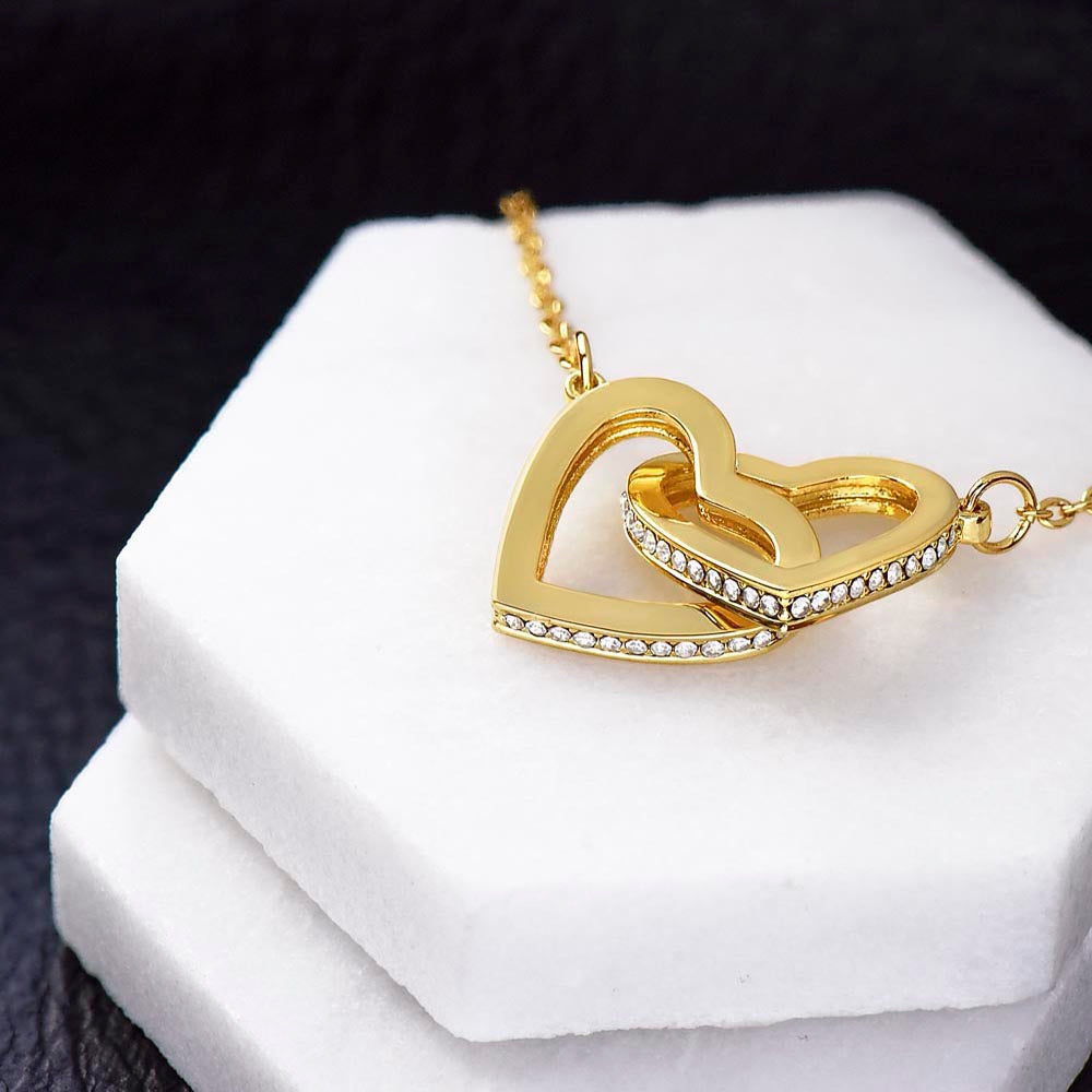 To My Best Friend - Your Strength -  Interlocking Hearts Necklace.