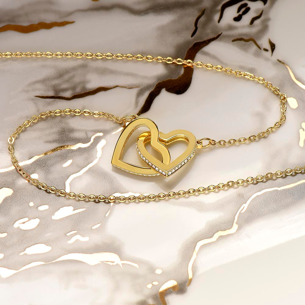 To My Daughter - Special Reason - Interlocking Hearts Necklace