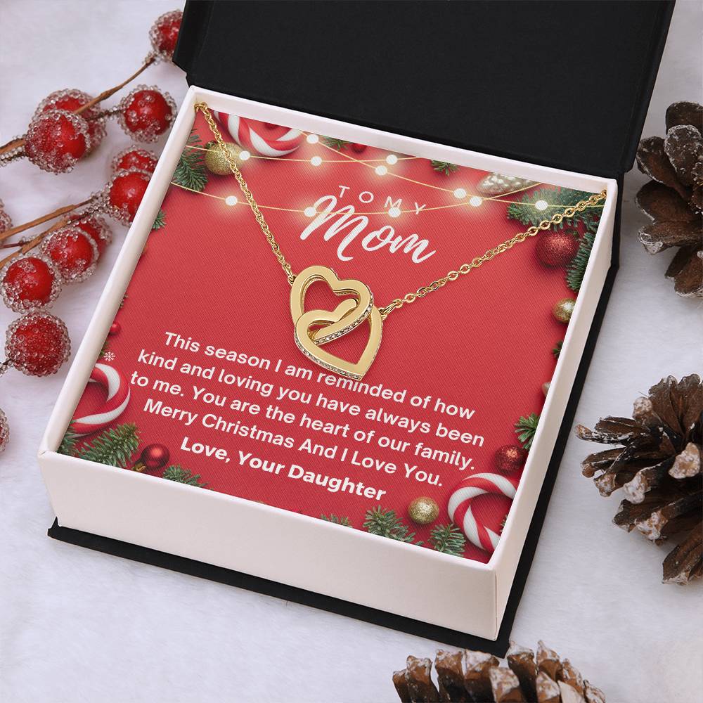 CHRISTMAS SPECIAL - To My Mom -  Interlocking Hearts necklace