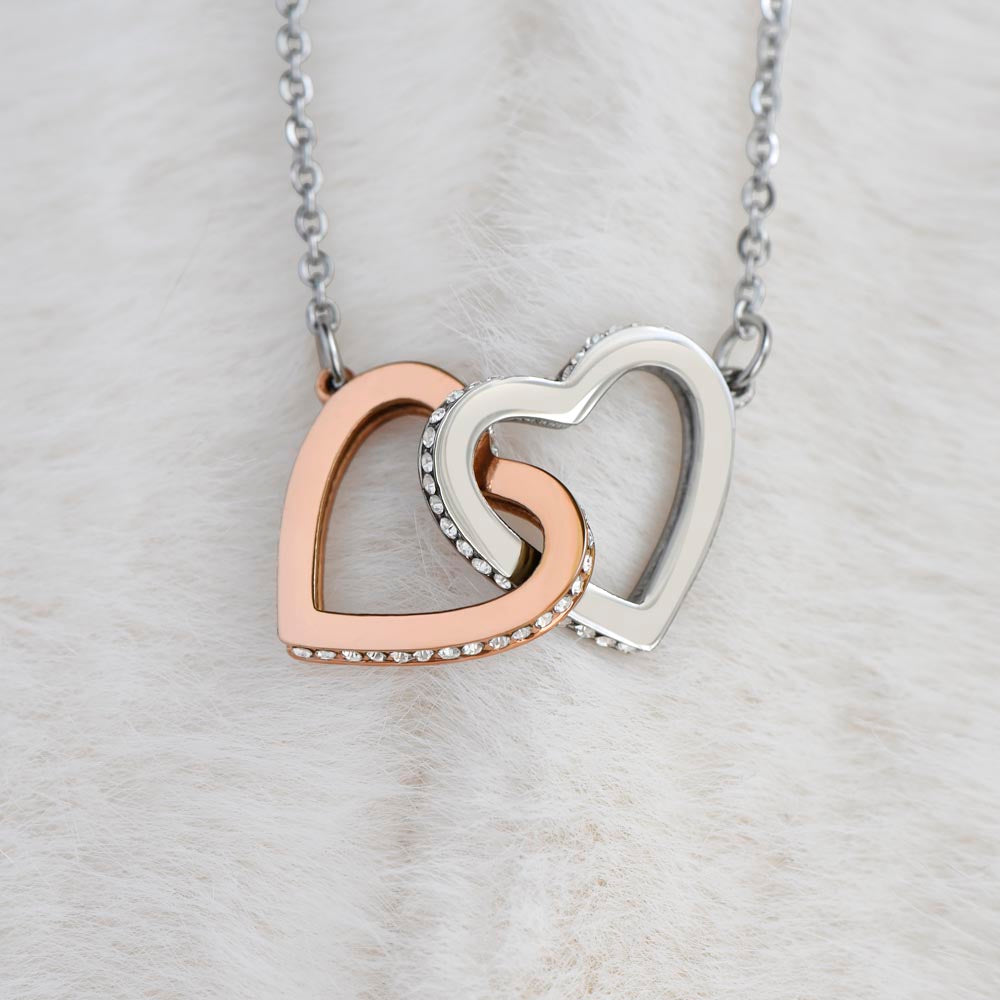 To My Best Friend - Your Strength -  Interlocking Hearts Necklace.