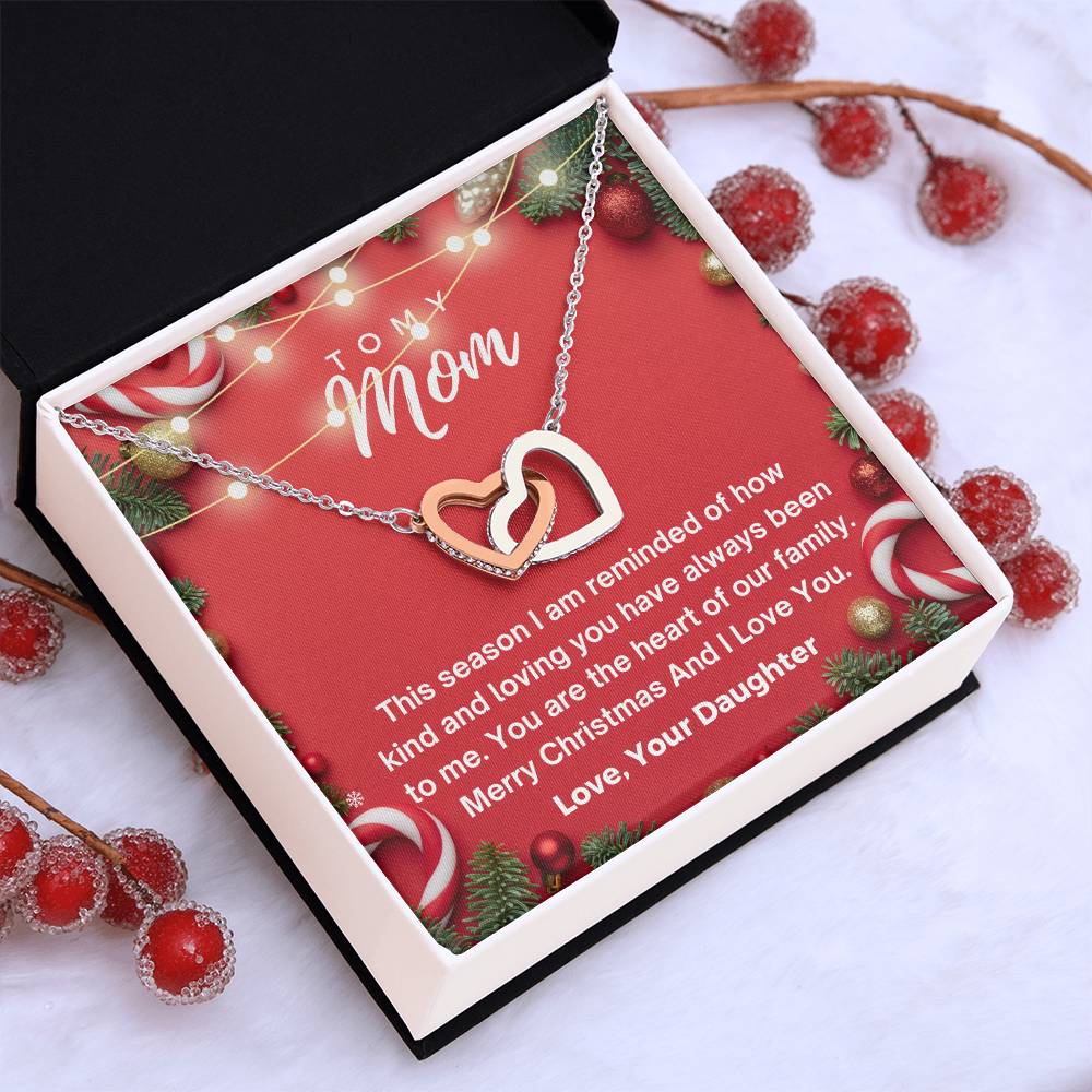 CHRISTMAS SPECIAL - To My Mom -  Interlocking Hearts necklace