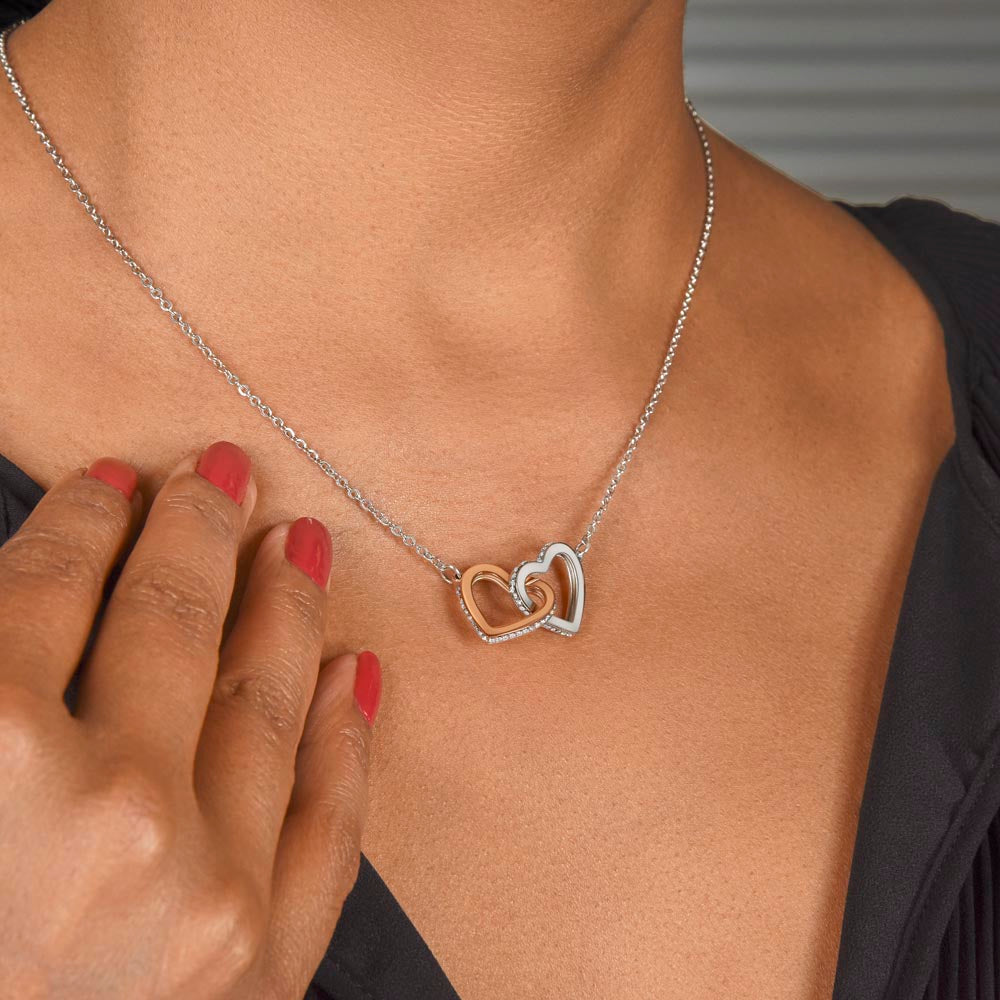 CHRISTMAS SPECIAL - To My Mom -  Interlocking Hearts necklace