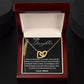 To My Daughter - Shines Bright - Interlocking Hearts Necklace