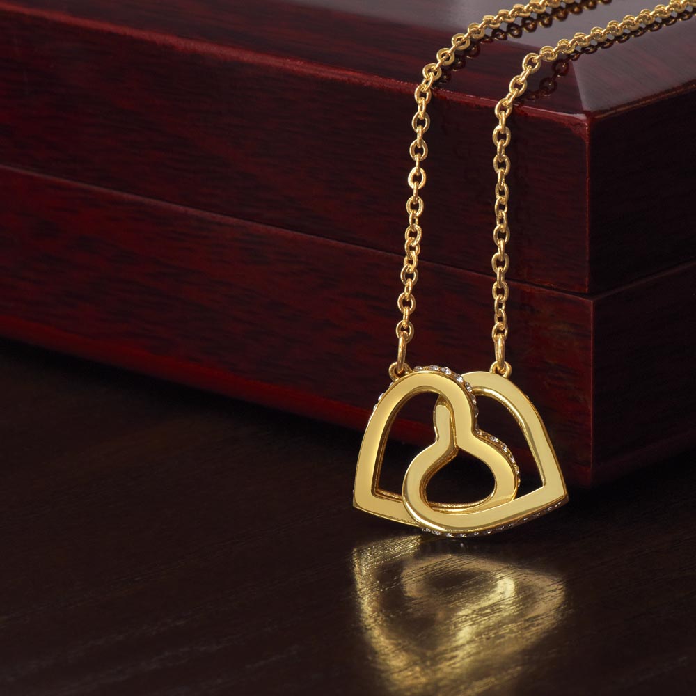 To My Best Friend - Your Strength -  Interlocking Hearts Necklace.