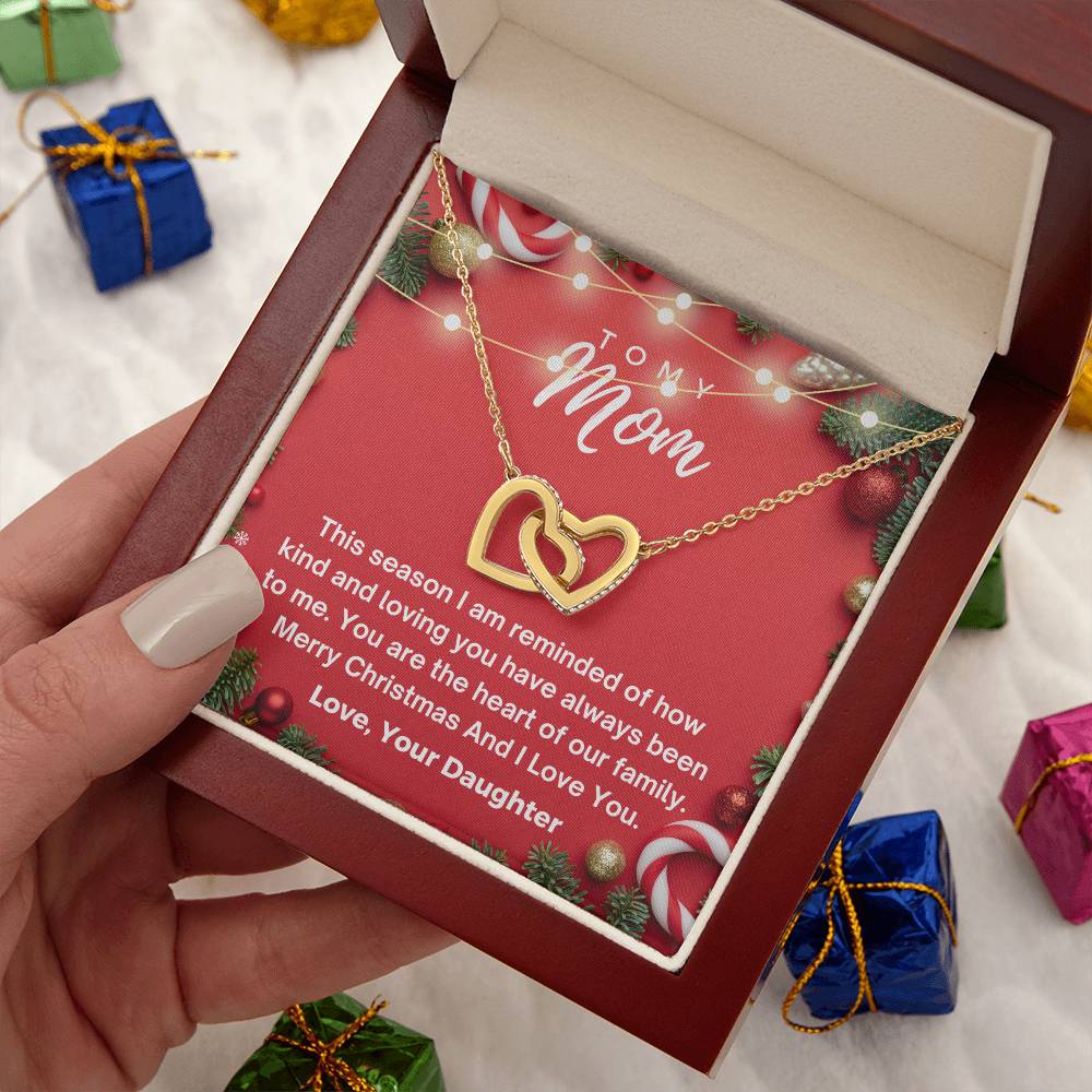 CHRISTMAS SPECIAL - To My Mom -  Interlocking Hearts necklace