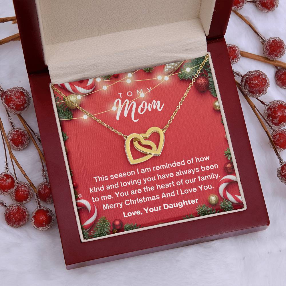 CHRISTMAS SPECIAL - To My Mom -  Interlocking Hearts necklace