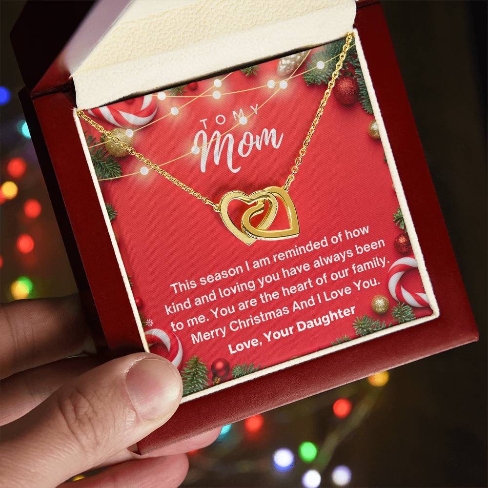 CHRISTMAS SPECIAL - To My Mom -  Interlocking Hearts necklace