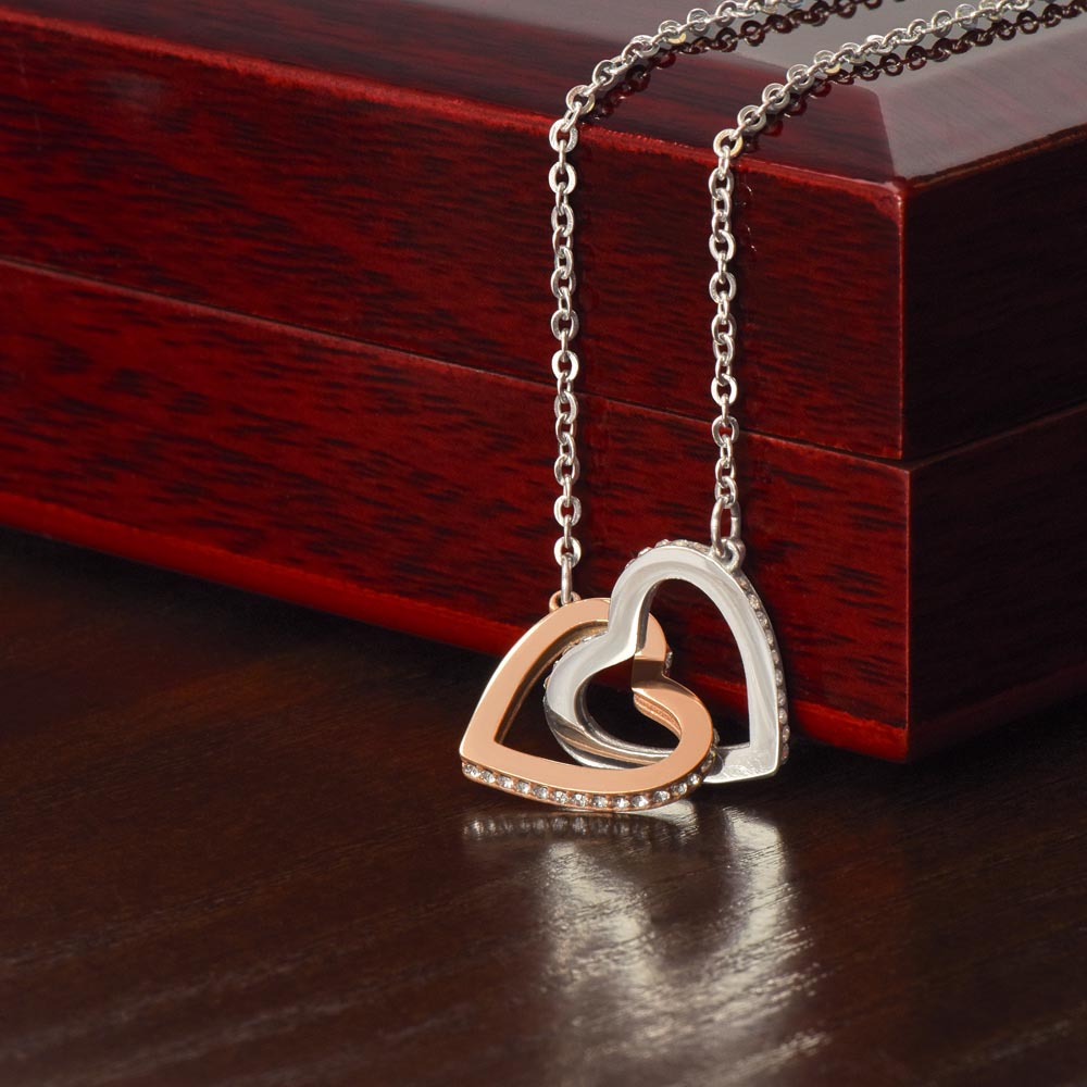 CHRISTMAS SPECIAL - To Our Daughter - Interlocking Hearts Necklace