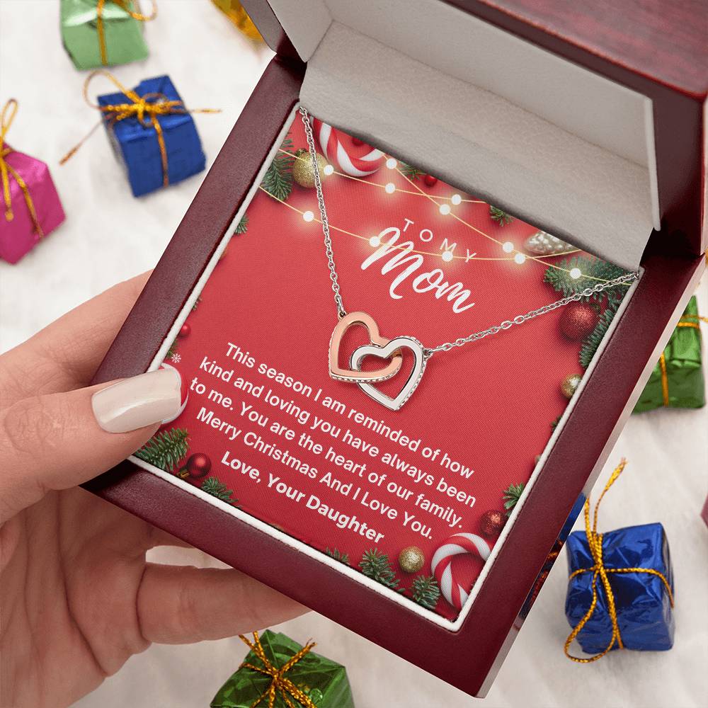 CHRISTMAS SPECIAL - To My Mom -  Interlocking Hearts necklace