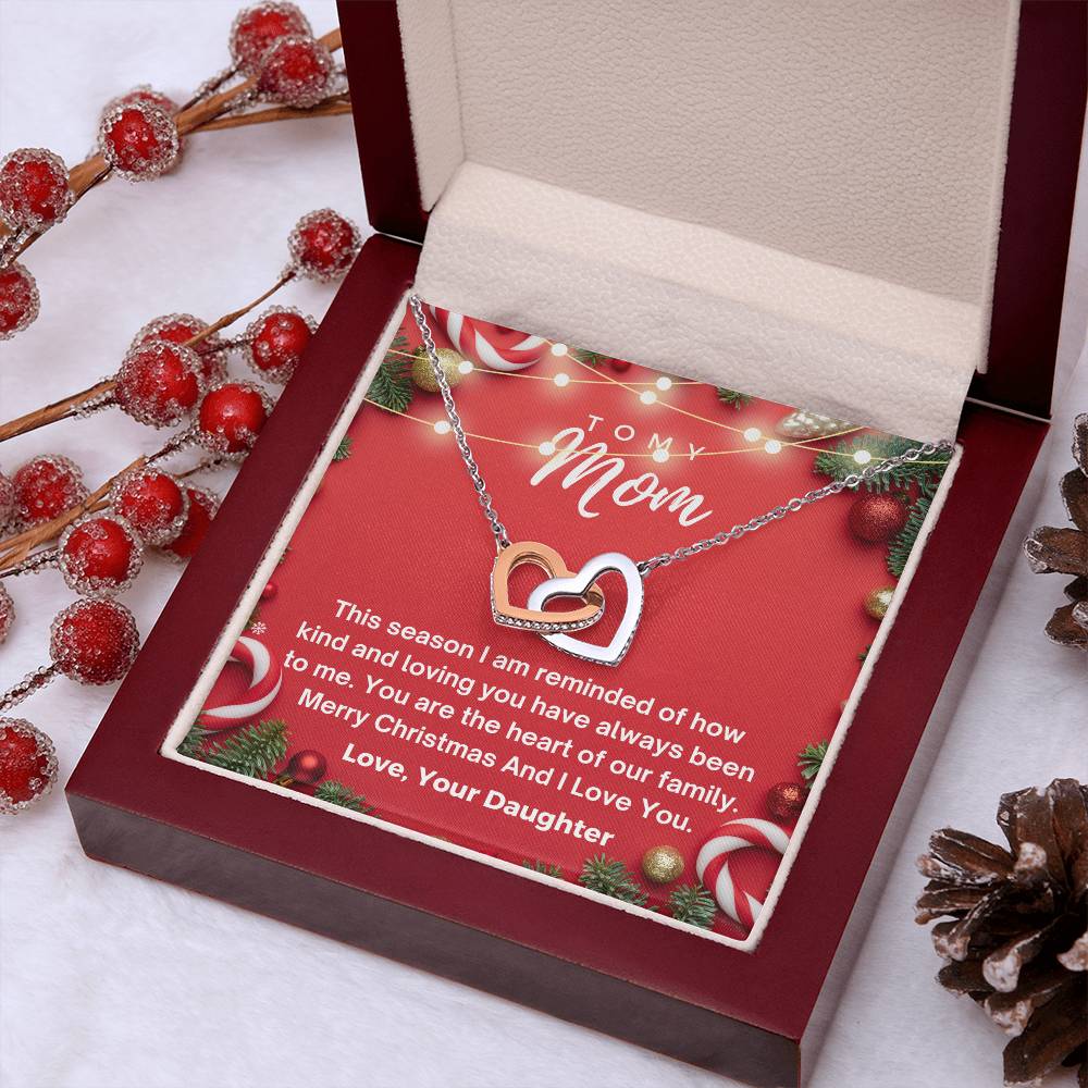 CHRISTMAS SPECIAL - To My Mom -  Interlocking Hearts necklace